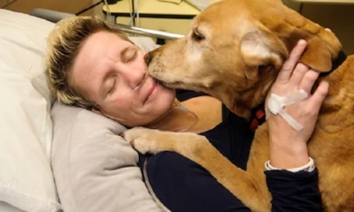 Marieke Vervoort con su mascota/Foto. RRSS