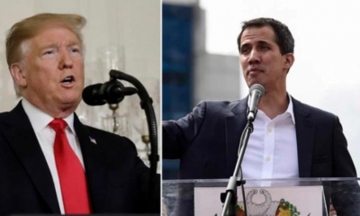 El presidente estadounidense, Donald Trump y Juan Guaidó. | Agencias