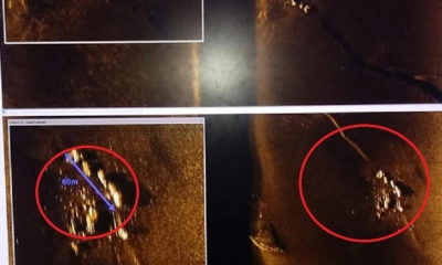 Los objetos encontrados a 800 metros de profundidad corresponden al ARA San Juan/Foto. RRSS