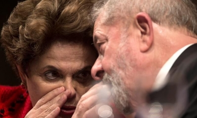 Los expresidentes de Brasil Dilma Rousseff y Luiz Inácio Lula da Silva