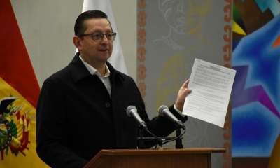 El ministro de Desarrollo Productivo, Óscar Ortiz. Foto: Prensa Palacio