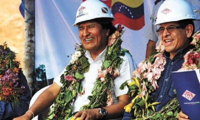 Evo Morales y Carlos Villegas/Foto. RRSS