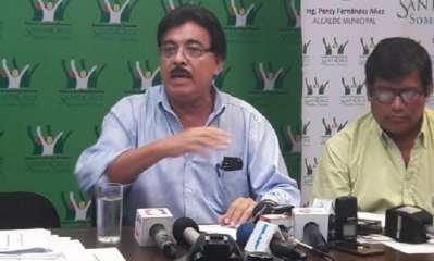 Arauco ofreció una conferencia de prensa para explicar detalles de contratación de empresas. Foto: El Deber