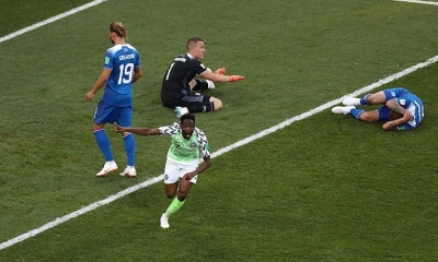 Ahmed Musa fue el protagonista del encuentro en Rusia 2018. Foto: Reuters