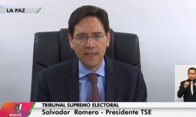 Salvador Romero, presidente del Tribunal Supremo Electoral (TSE)