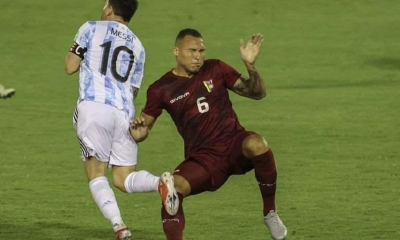 La falta de Martínez a Messi en la Copa América del año pasado.