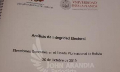 Parte del informe de la Universidad de Salamanca. FOTO: Jhon Arandia