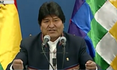Evo Morales en conferencia de prensa/Foto. Captura de pantalla