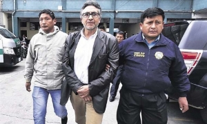 Así lo presentaron cuando fue aprehendido/Foto. RRSS