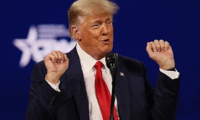 Donald Trump pronuncia un discurso en Orlando, el pasado mes.