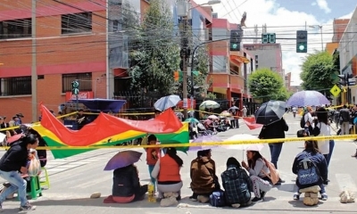 El bloqueo de vías, en una movilización anterior. / Foto: Archivo