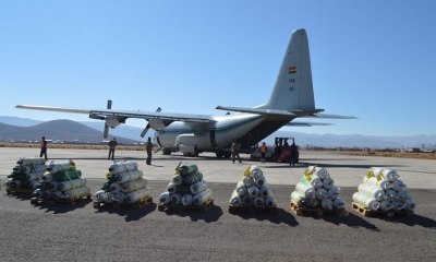 La gobernación, cubrió los gastos de combustible del avión Hercules.