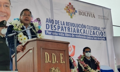 El presidente Luis Arce Catacora
