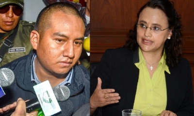 Juan Pari y la directora ejecutiva de ASFI Lenny Valdivia/Foto. Kandire