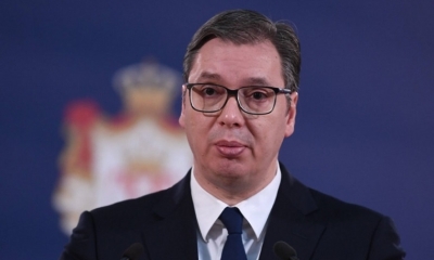 El presidente serbio, Aleksandar Vučić