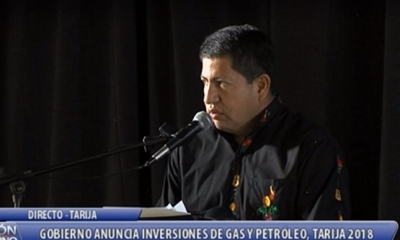Luis Alberto Sánchez, ministro de Hidrocarburos. Foto: Btv (Facebook)
