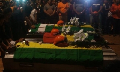 Los cuerpos son velados en Santa Cruz/Foto. RRSS