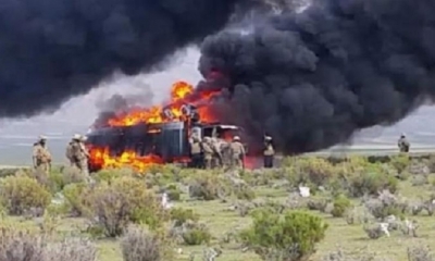 Los camiones se camuflan en lugares estratégicos/Foto. RRSSS