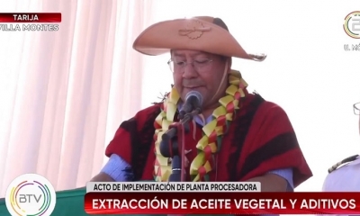 Foto: Captura Bolivia Tv. El presidente Luis Arce