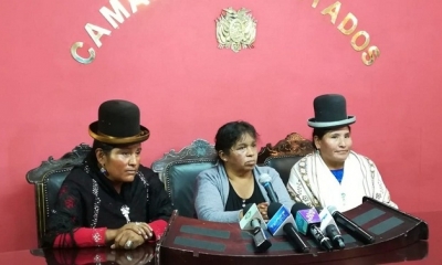 Las legisladoras que representan al MAS denunciaron a su colega opositor