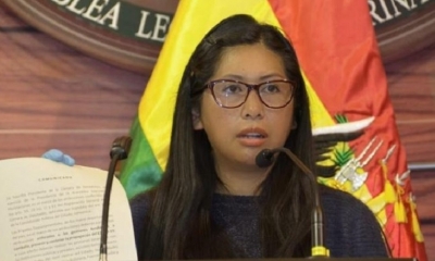 La presidenta del Senado, Eva Copa. / Foto: Senado