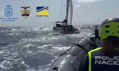 Interceptado un velero con 2,7 toneladas de cocaína en aguas próximas a Canarias 