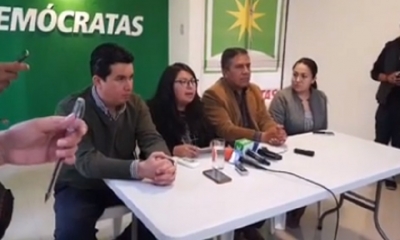 Bancada Demócrata de Cochabamba/Foto. Captura de pantalla