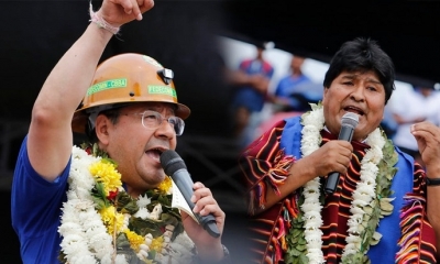 Luis Arce, presidente de Bolivia, y Evo Morales, expresidente./ APG