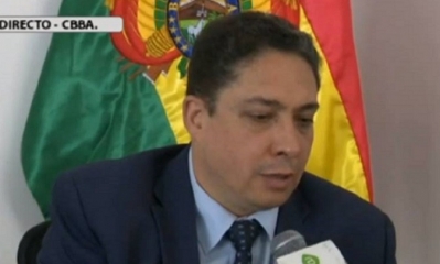 Héctor Arce, Ministro de Justicia. Foto: Btv (Facebook)