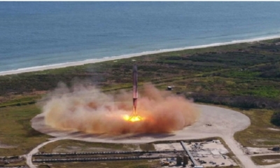 La primera etapa del Falcon 9 de SpaceX logró aterrizar de regreso a la plataforma de lanzamiento, tocando tierra suavemente