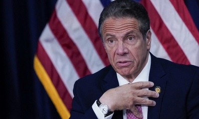 El gobernador de Nueva York, Andrew Cuomo, en mayo de 2021. Foto: AFP.