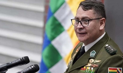 El comandante de la Policía Boliviana, Jhonny Aguilera