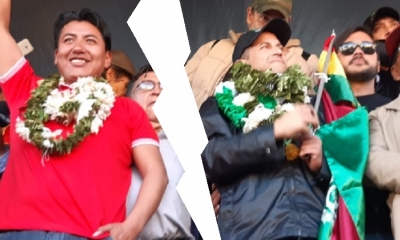 Marco Pumario y Luis Fernando Camacho dejaron la carta/Foto. RRSS