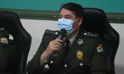 El comandante departamental, Rubén Lobatón. | José Rocha