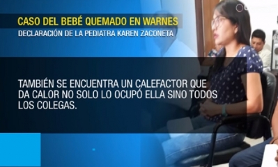 Karen Zaconeta, fue la pediatra que recibió al bebé/Foto. Captura de pantalla