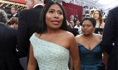 Yalitza Aparicio en la alfombra roja de la edición 91 de los premios de la Academia en Los Ángeles, en 2019. | GETTY IMAGES