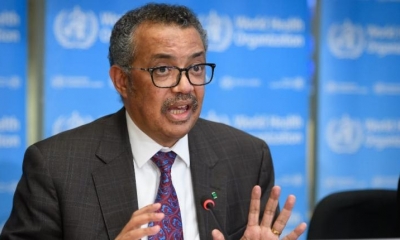 El director general de la OMS, Tedros Adhanom Ghebreyesus, durante conferencia de prensa. | AFP