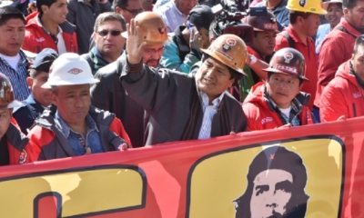 Evo Morales y la COB/Foto. ABI
