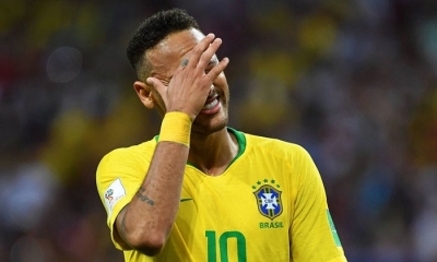 Neymar después perder el partido en cuartos de final ante Bélgica. Foto: RT