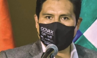 El ministro de Salud y Deportes, Jeyson Auza.