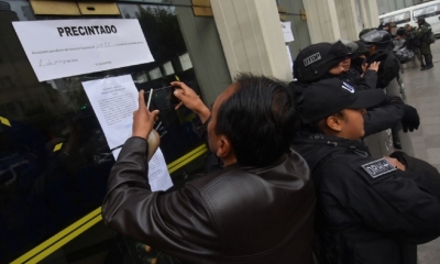 Los trabajadores mostraron sorpresa cuando llegaron a su trabajo/Foto. RRSS