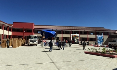 Nueva infraestructura de la unidad educativa técnica Huayna Kapac. Foto: ABI