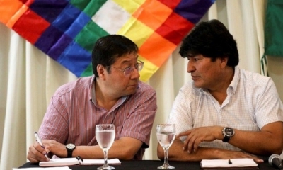 Luis Arce y Evo Morales