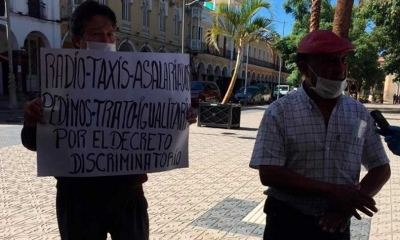 Una protesta de choferes asalariados en Cochabamba. Foto: radio Pío XII