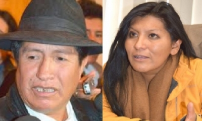 El diputado Rafael Quispe y Soledad Chapetón.