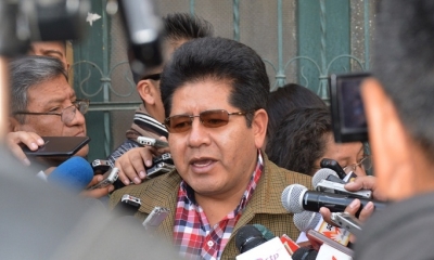 El jefe de la bancada nacional del Movimiento Al Socialismo (MAS), David Ramos