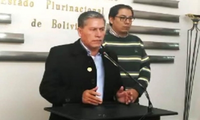 El abogado del Ministerio de Gobierno. Foto: ERBOL