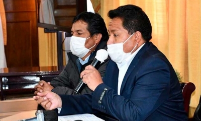 El gobernador de Oruro, Zenón Pizarro
