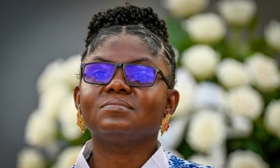 Francia Márquez frente al monumento de José Martí en La Habana, 9 de febrero de 2023.