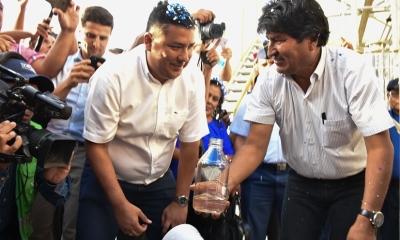 El presidente Evo Morales puso en operación la primera planta de etanol anhidro en base a sorgo y maíz